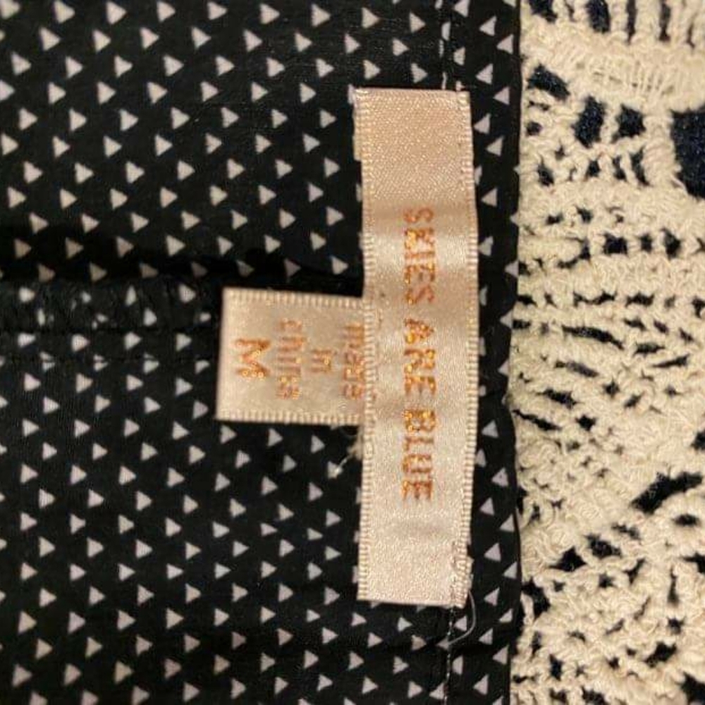 Black Polka Dot and Crochet Lace Racerback Blouse - Picture 2 of 5